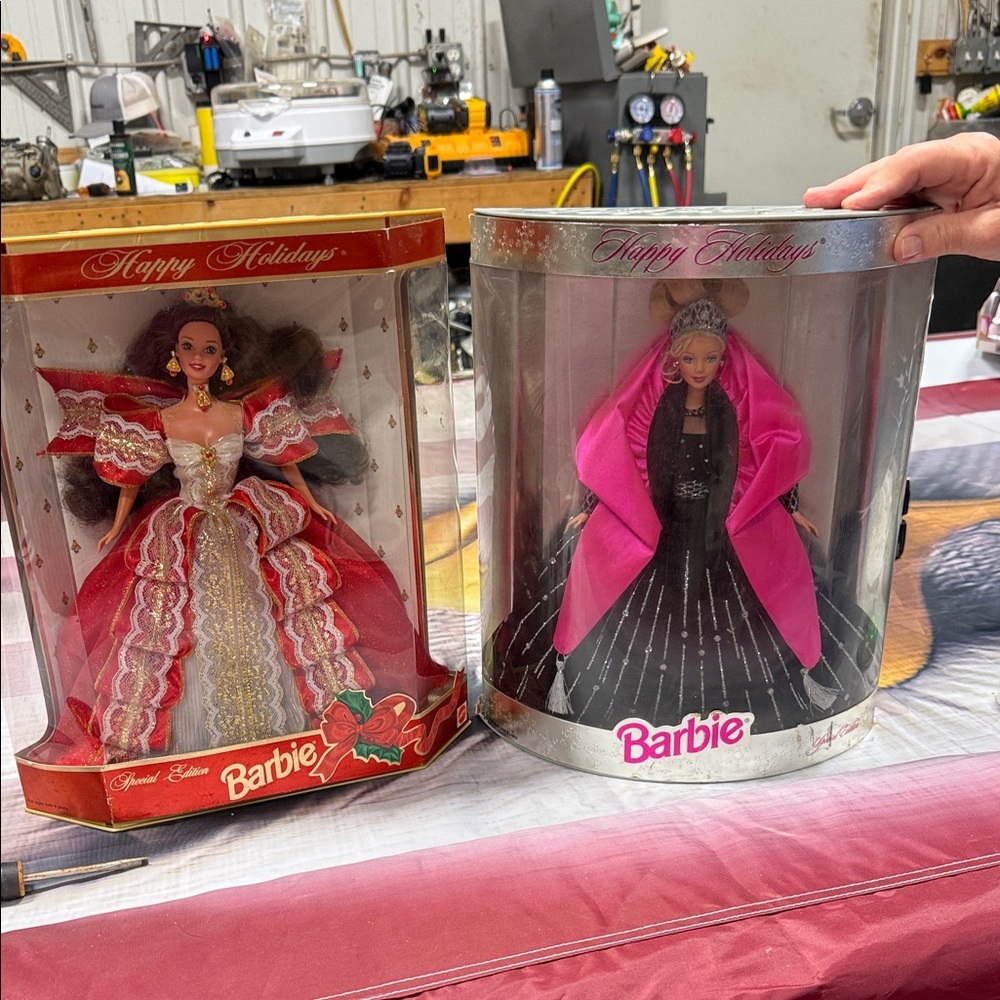 Barbie Holiday Collection Dolls - Red and Black with Pink